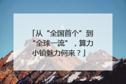从“全国首个”到“全球一流”，算力小镇魅力何来？