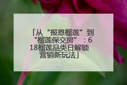 从“报恩榴莲”到“榴莲保交房”：618榴莲品类日解锁营销新玩法