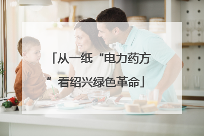 从一纸“电力药方”看绍兴绿色革命