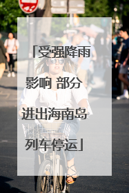 受强降雨影响 部分进出海南岛列车停运