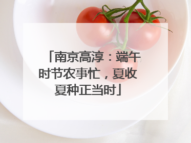 南京高淳：端午时节农事忙，夏收夏种正当时