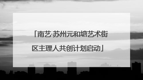 南艺·苏州元和塘艺术街区主理人共创计划启动