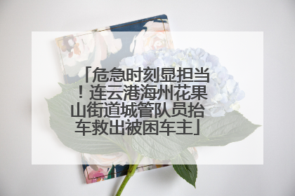 危急时刻显担当！连云港海州花果山街道城管队员抬车救出被困车主