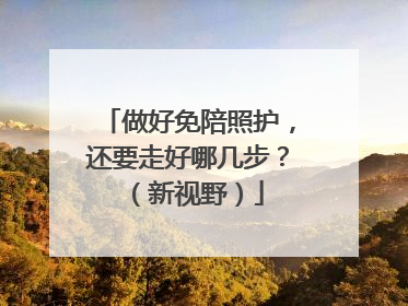 做好免陪照护，还要走好哪几步？（新视野）
