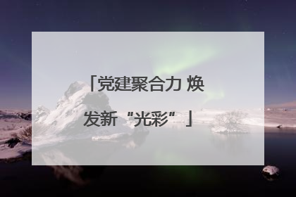 党建聚合力 焕发新“光彩”