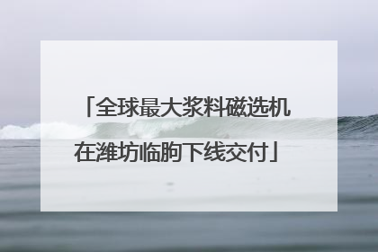 全球最大浆料磁选机在潍坊临朐下线交付