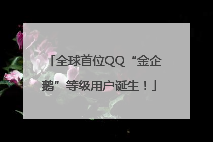 全球首位QQ“金企鹅”等级用户诞生！