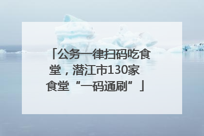 公务一律扫码吃食堂，潜江市130家食堂“一码通刷”