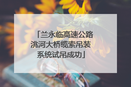 兰永临高速公路洮河大桥缆索吊装系统试吊成功