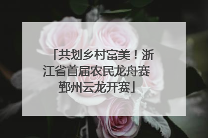 共划乡村富美！浙江省首届农民龙舟赛鄞州云龙开赛