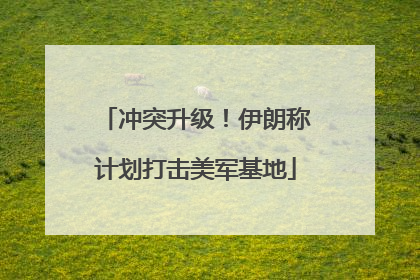 冲突升级！伊朗称计划打击美军基地