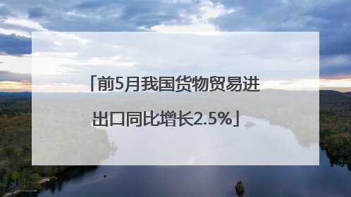 前5月我国货物贸易进出口同比增长2.5%