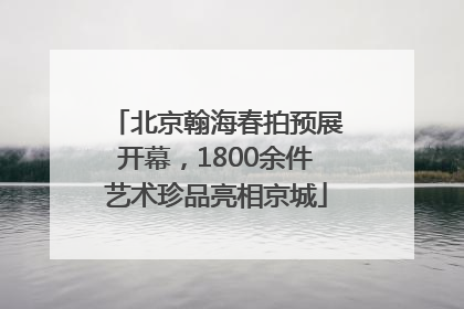 北京翰海春拍预展开幕，1800余件艺术珍品亮相京城