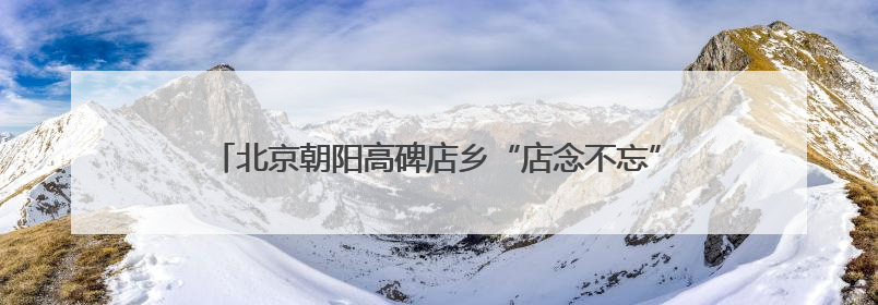 北京朝阳高碑店乡“店念不忘” 上线 如何精准对接民生需求