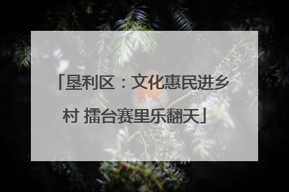 垦利区：文化惠民进乡村 擂台赛里乐翻天