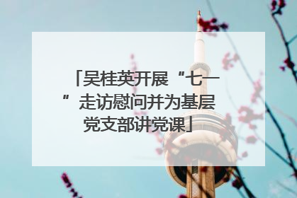 吴桂英开展“七一”走访慰问并为基层党支部讲党课