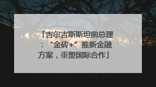 吉尔吉斯斯坦前总理：“金砖+”推新金融方案，重塑国际合作