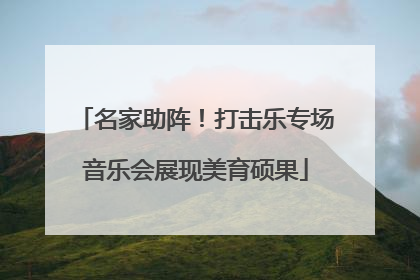 名家助阵！打击乐专场音乐会展现美育硕果