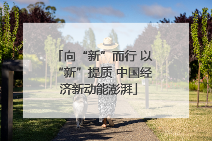 向“新”而行 以“新”提质 中国经济新动能澎湃