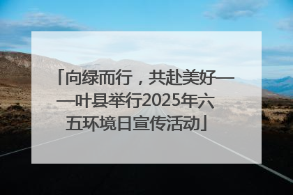 向绿而行，共赴美好——叶县举行2025年六五环境日宣传活动