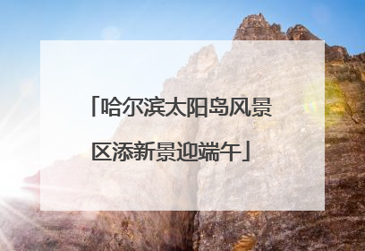 哈尔滨太阳岛风景区添新景迎端午