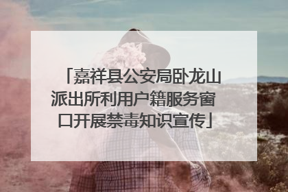 嘉祥县公安局卧龙山派出所利用户籍服务窗口开展禁毒知识宣传