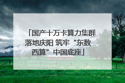 国产十万卡算力集群落地庆阳 筑牢“东数西算”中国底座