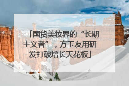 国货美妆界的“长期主义者”，方玉友用研发打破增长天花板