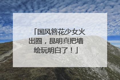 国风簪花少女火出圈，昆明真把墙绘玩明白了！