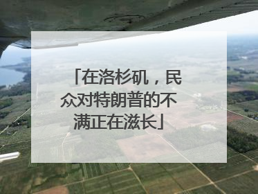 在洛杉矶，民众对特朗普的不满正在滋长