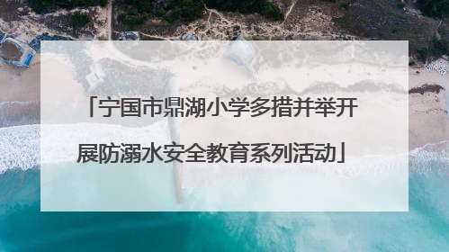 宁国市鼎湖小学多措并举开展防溺水安全教育系列活动