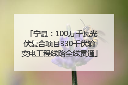 宁夏：100万千瓦光伏复合项目330千伏输变电工程线路全线贯通