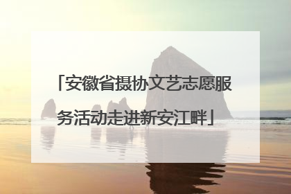 安徽省摄协文艺志愿服务活动走进新安江畔