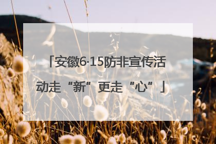 安徽6·15防非宣传活动走“新”更走“心”