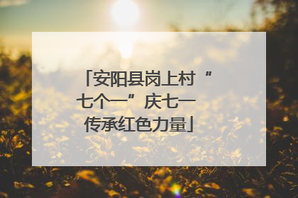 安阳县岗上村“七个一”庆七一 传承红色力量