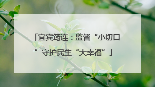 宜宾筠连：监督“小切口”守护民生“大幸福”