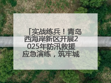 实战练兵！青岛西海岸新区开展2025年防汛救援应急演练，筑牢城市安全防线