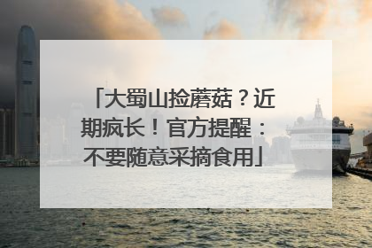 大蜀山捡蘑菇？近期疯长！官方提醒：不要随意采摘食用