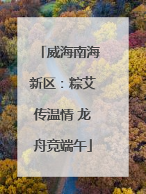 威海南海新区：粽艾传温情 龙舟竞端午
