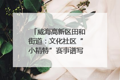 威海高新区田和街道：文化社区“小精特”赛事谱写文化赋能新乐章