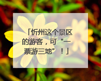忻州这个景区的游客，可“一票游三地”！