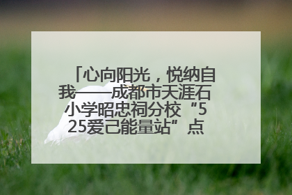 心向阳光，悦纳自我——成都市天涯石小学昭忠祠分校“525爱己能量站”点亮孩子心灵之旅