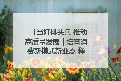 当好排头兵 推动高质量发展｜培育消费新模式新业态 释放经济增长新动能