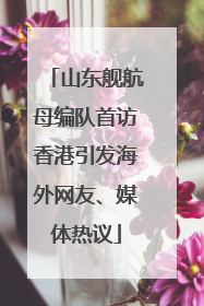 山东舰航母编队首访香港引发海外网友、媒体热议