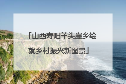 山西寿阳羊头崖乡绘就乡村振兴新图景