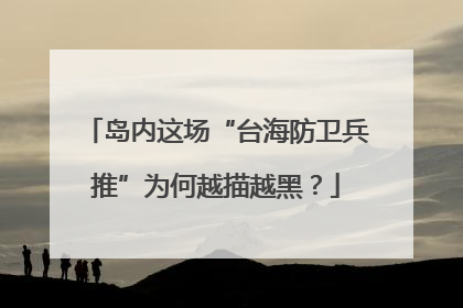岛内这场“台海防卫兵推”为何越描越黑？