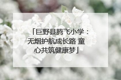 巨野县腾飞小学：无烟护航成长路 童心共筑健康梦