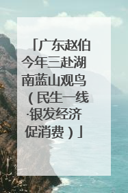 广东赵伯今年三赴湖南蓝山观鸟（民生一线·银发经济促消费）