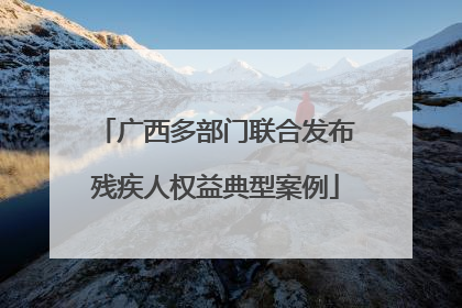 广西多部门联合发布残疾人权益典型案例