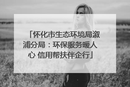 怀化市生态环境局溆浦分局：环保服务暖人心 信用帮扶伴企行